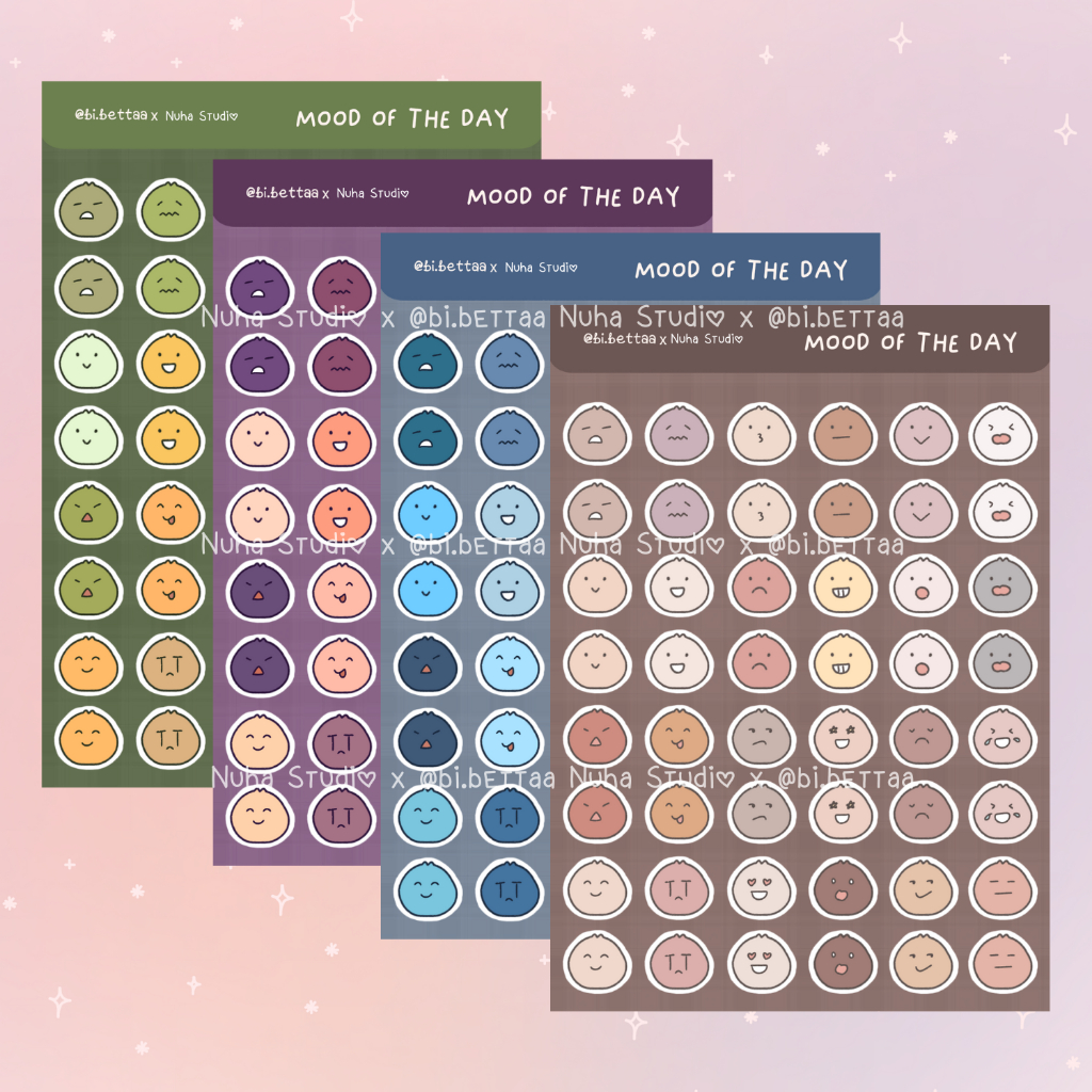 

Sticker by bi.betta | Mood Day 48 Emoji | Aesthetic Sticker Estetik Stiker HP Laptop Botol Cute Waterproof Scrapbook Diary Journal Bujo Anti Air