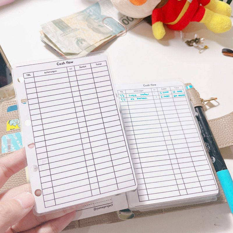

(khusus isian Binder A7) kumpulan perlengkapan A7 binder jurnal atau budgeting