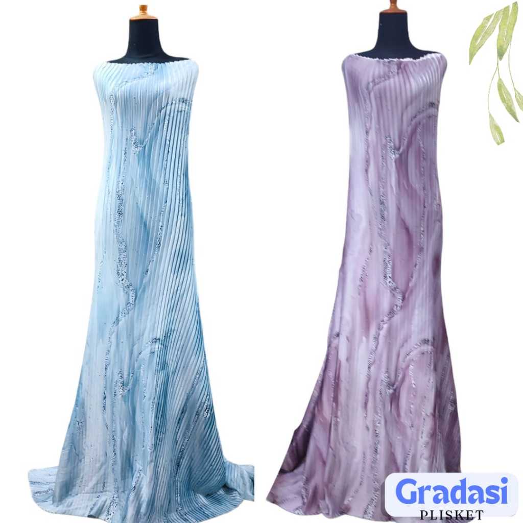 Kain Plisket Motif Etnik Bahan Satin Stretch Super Premium Silk