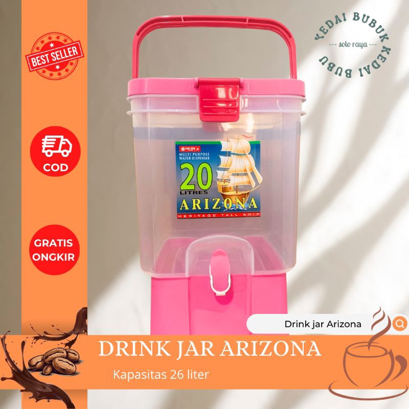 DRINK JAR ARIZONA (Bukan untuk air panas) Drink jar untuk teh jualan