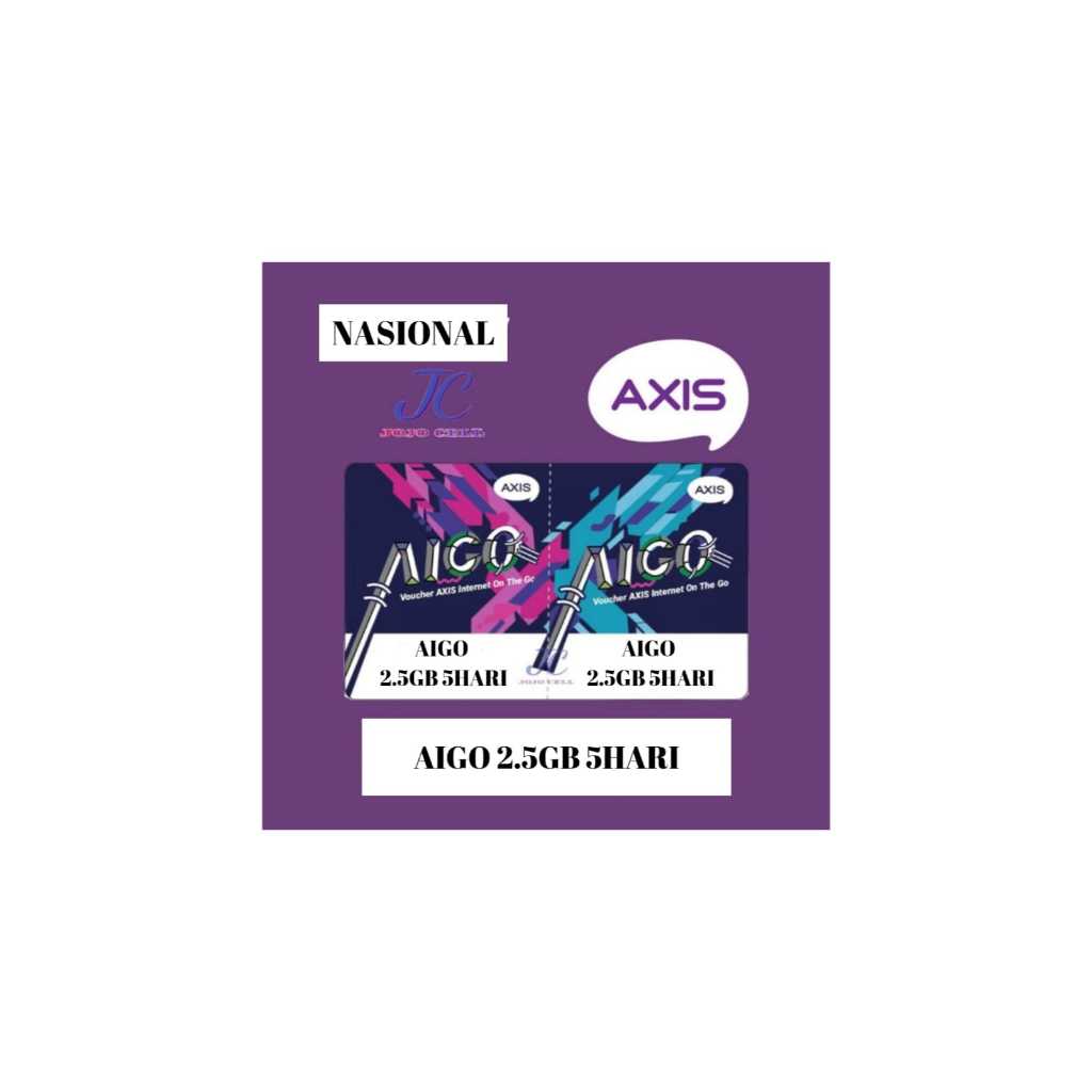 VOUCHER KUOTA AIGO AXIS 2.5GB 5HARI NASIONAL