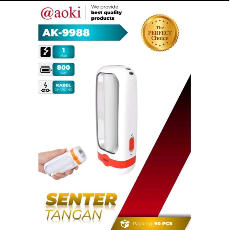 senter + lampu emergency aoki ak-9988