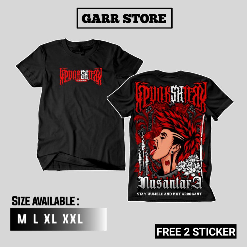 KAOS PUNKSHTER FULL PUNGGUNG MERAH - bisa custom daerah