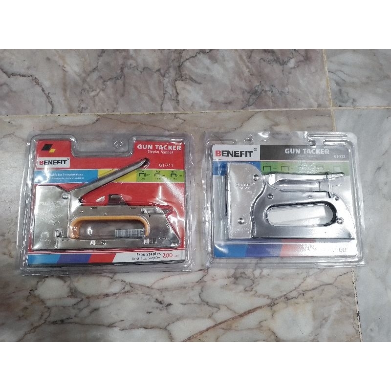 

Stapler Tembak Gun Tacker Benefit GT-711 & GT- 722 ( Pcs ) [ Original ]