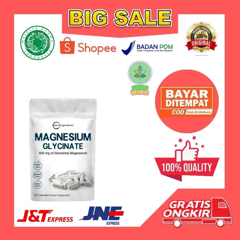 MICROINGREDIENTS MAGNESIUM GLYCINATE 450MG, OF ELEMENTAL MAGNESIUM 100 % ORGINAL.