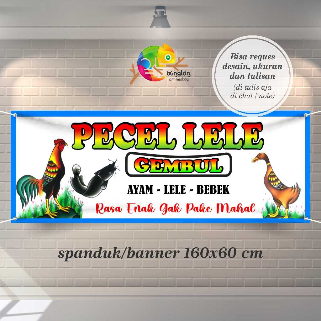 Spanduk Banner Pecel Lele Nasi Goreng Dll Free Custom Desain