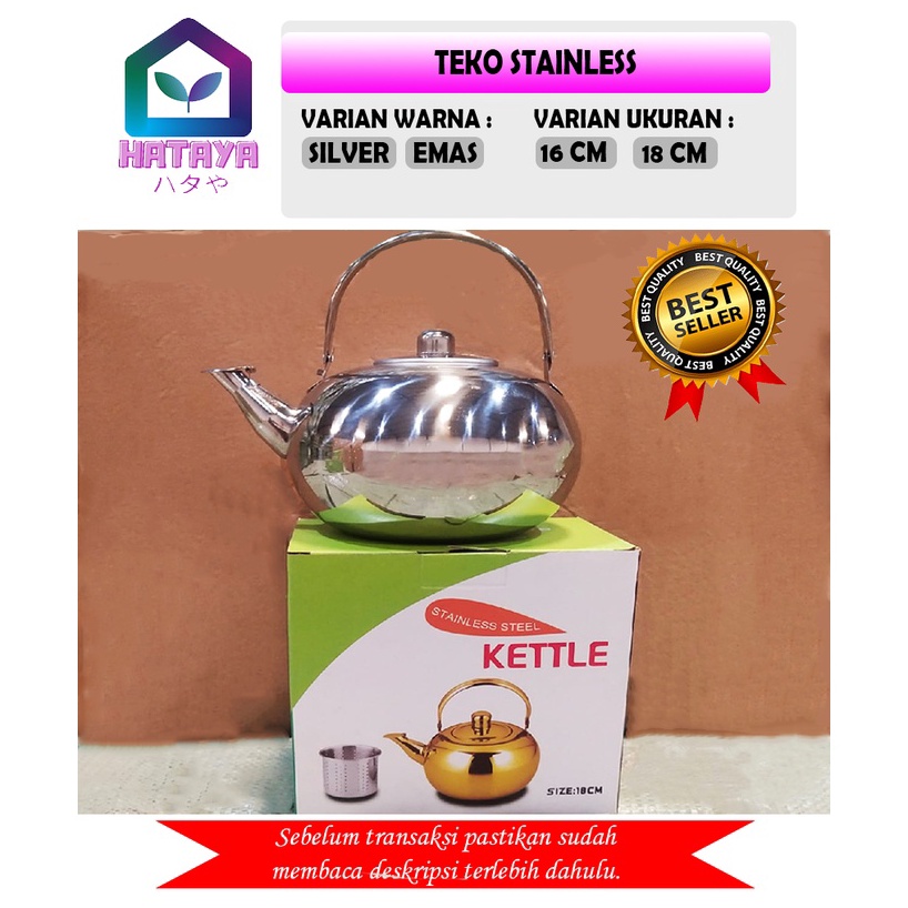 Special Pr HATAYA  TEKO EMAS STAINLESS STEEL TEKO ARABIAN TEKO HAJI TEKO KOPI TEKO TEH  TEKO SARINGA