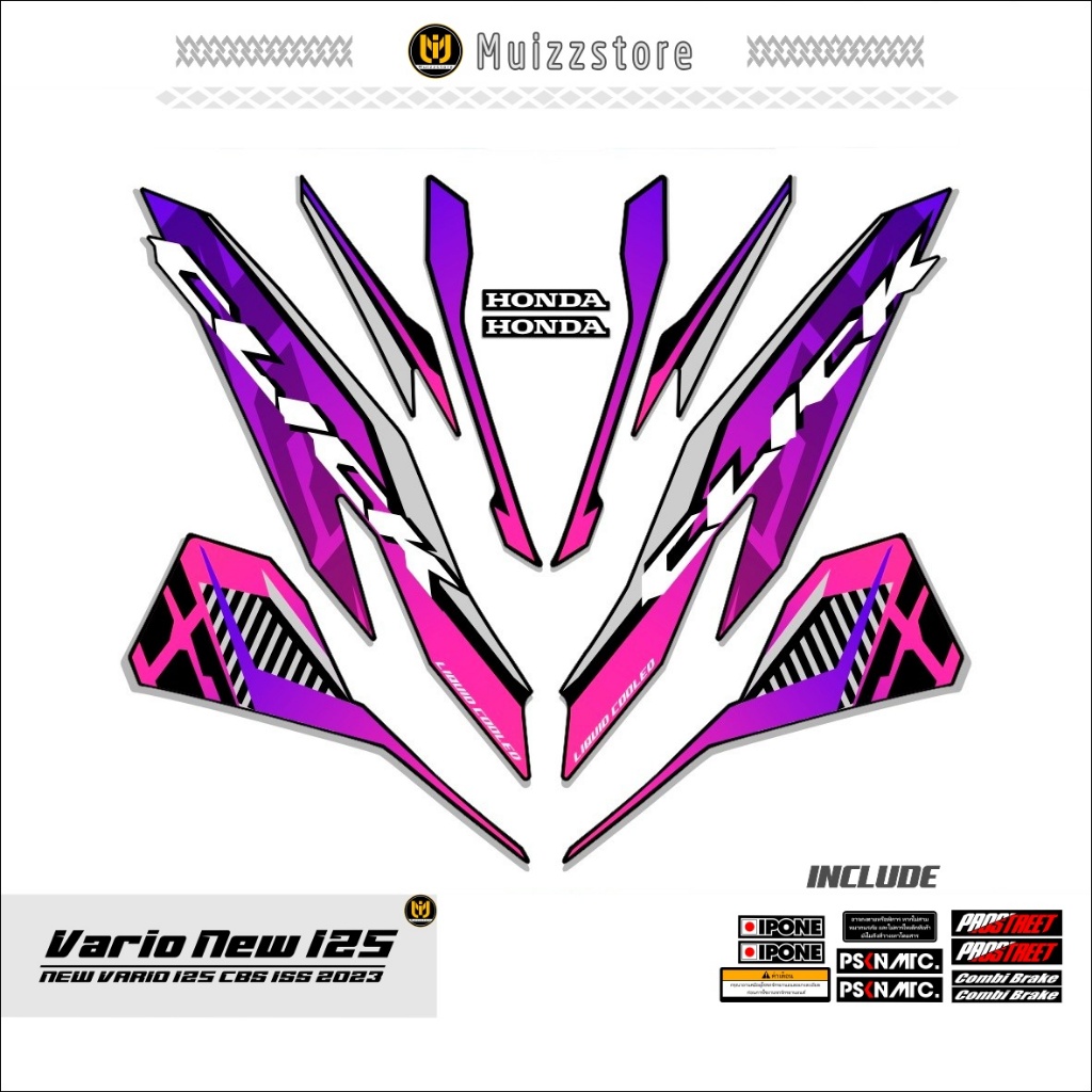STRIPING VARIO NEW 125 / MOTIF 16 / STICKER VARIO NEW 125 CBS ISS / 2018 - 2021 / MUIZZSTORE
