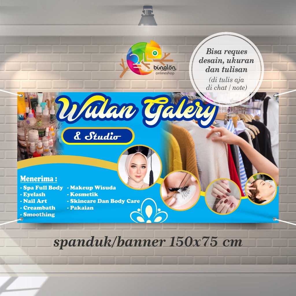 Spanduk Banner Salon Kecantikan Free Custom Desain