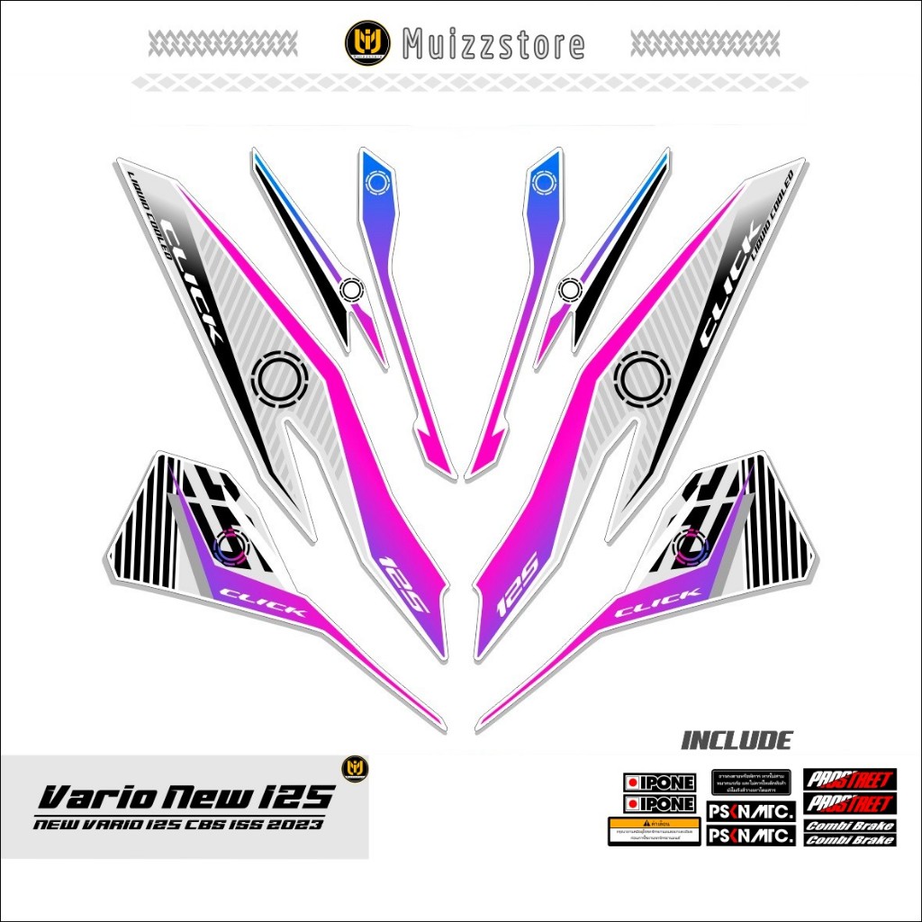 STRIPING VARIO NEW 125 / MOTIF 25 / STICKER VARIO NEW 125 CBS ISS / 2018 - 2021 / MUIZZSTORE