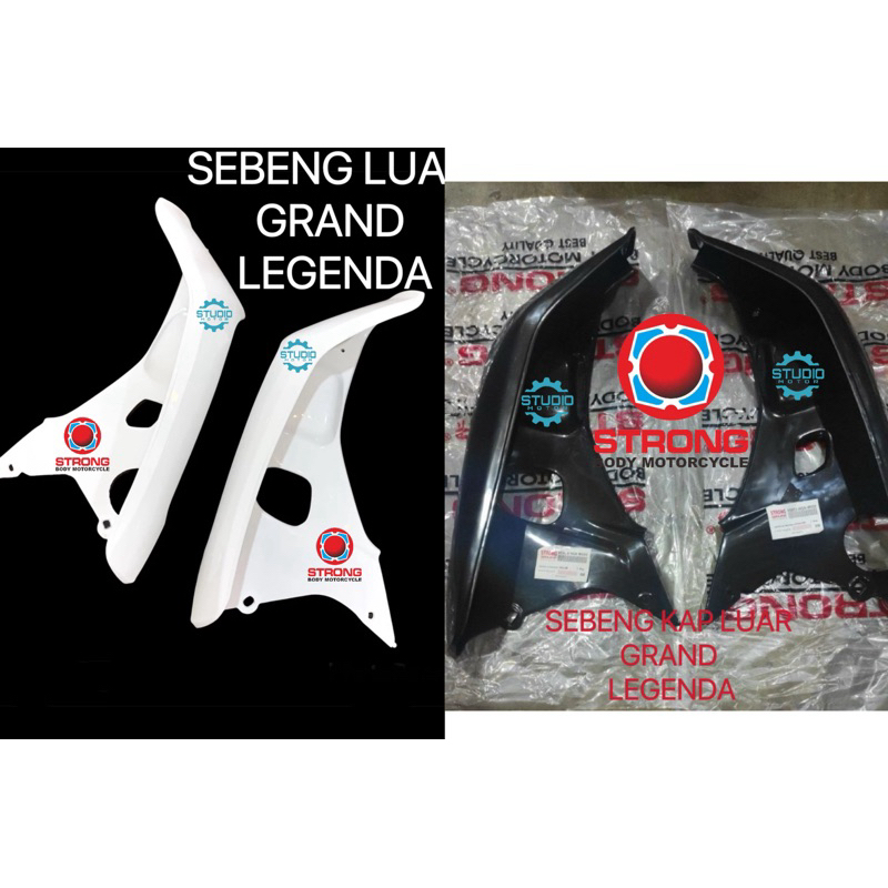 SAYAP / KAP / SEBENG / LEGSHIELD LUAR ASTREA GRAND IMPRESSA LEGENDA 1 / 2 MERK STRONG WARNA HITAM & 
