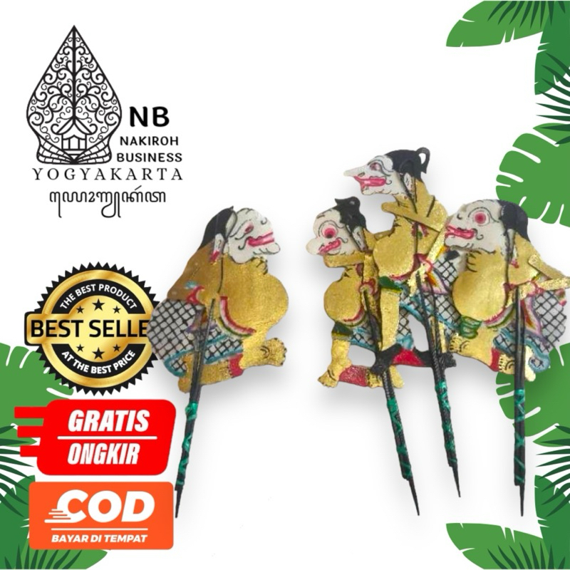 NAKIROHBUSINESS Wayang Punokawan 30cm Pajangan Mainan Anak Wayang Latihan anak