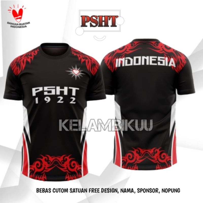 JERSEY PENCAK SILAT PSHT TERBARU/BAJU KAOS PSHT MURAH/JERSEY PSHT BISA CUSTOM NAMA DAN LOGO GRATIS/B