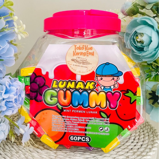 

PERMEN LUNAK GUMMY ANEKA RASA ISI 60 PCS HALAL BPOM