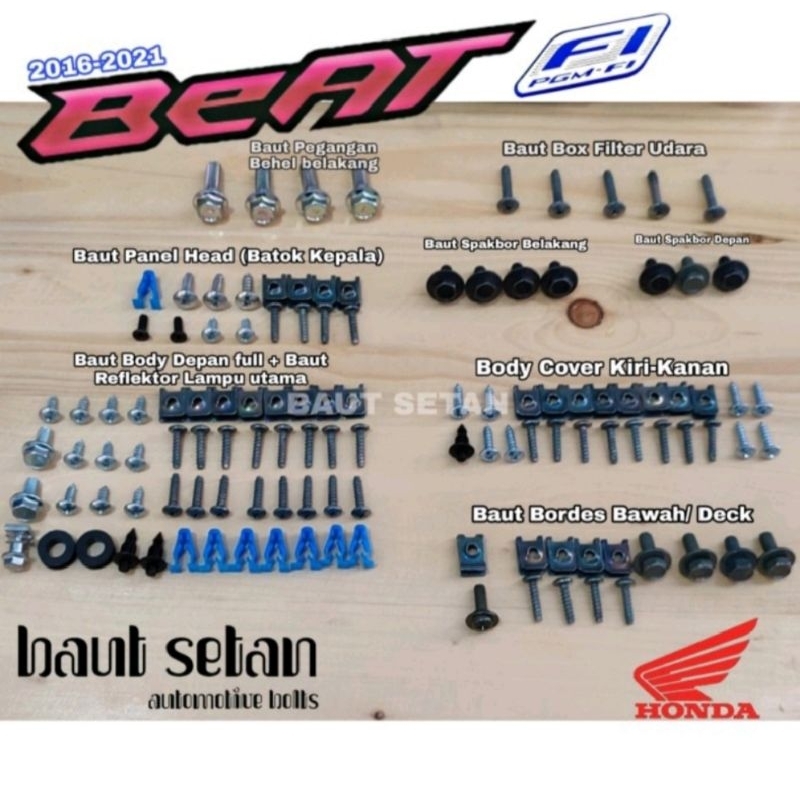 PROMO 5.5 Baut lengkap full body honda beat fi esp/baut fullset beat fi original