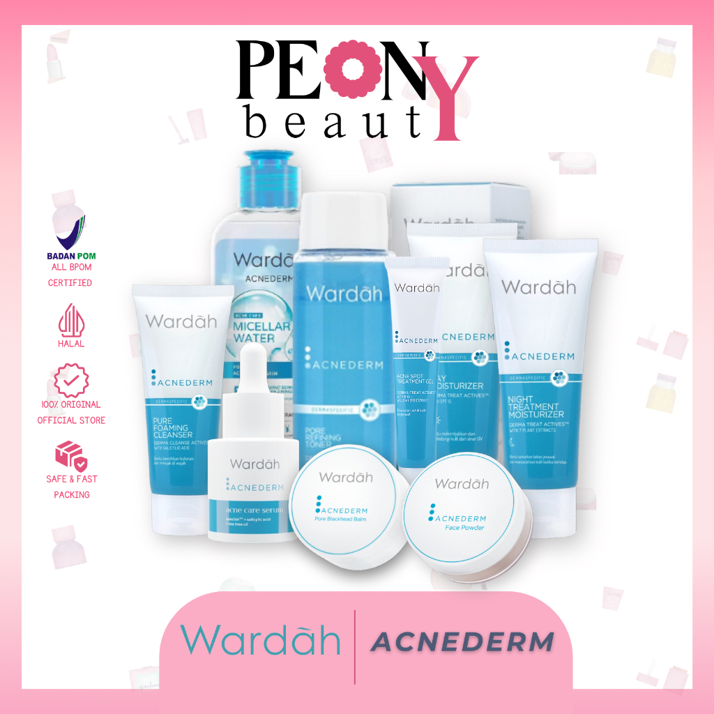 WARDAH Acnederm Series |Pore Blackhead Balm|Face Powder|Day Moisturizer|Night Treatment Moisturizer|