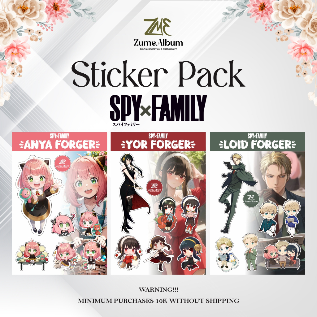 

[ZME] - Sticker Pack Spy x Family Series • Sticker Spy x Family • Sticker Pack Cute • Sticker Pack Aesthetic • Spy x Family