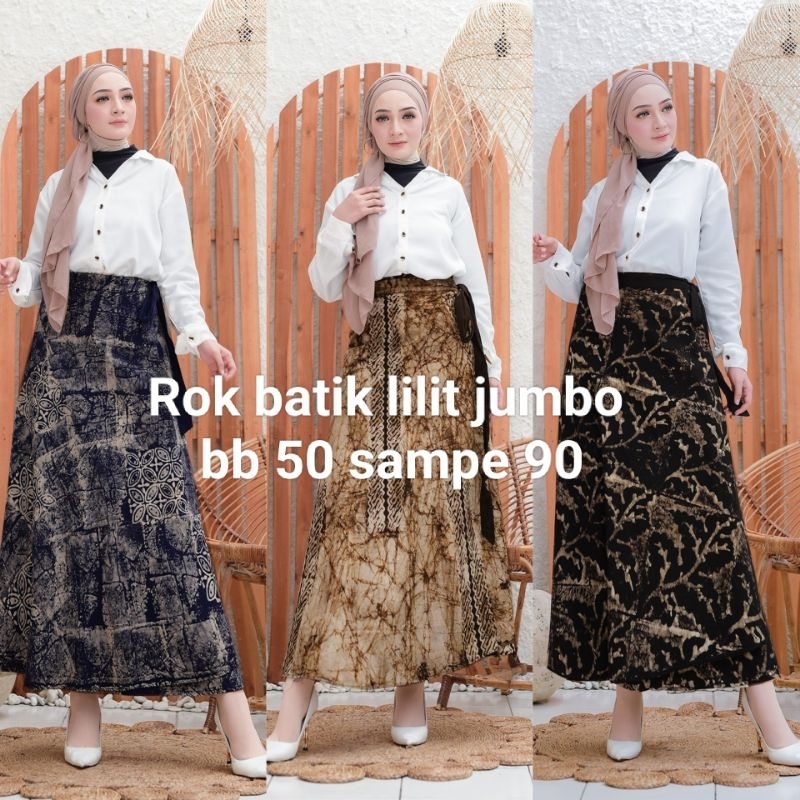 Rok Batik Lilit Jumbo motif apstrak Rok lilit modern Rok Batik Katun Tebel Rok Batik Premium BB 60 s