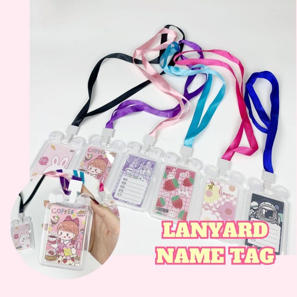 

Lanyard id card name tag holder tali karakter beruang