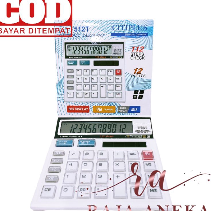 

Diskon sd 6 KALKULATOR CITIZEN CITIPLUS KRAMIK 512T 12 Digit PUTIH ELEGANT MURAH 512