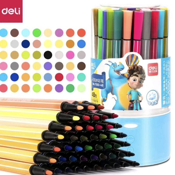 

Flash Product TOKOATK168 Deli Hexagonal Watercolor Waker Pen Spidol Warna 123648 Warna 76