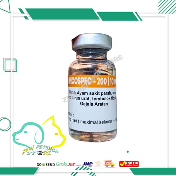 Lincospec 200 - Lincospec 200 10 ml - Obat Ayam Sakit Apapun - Obat Ayam Sakit - Lincospec Ori 100%