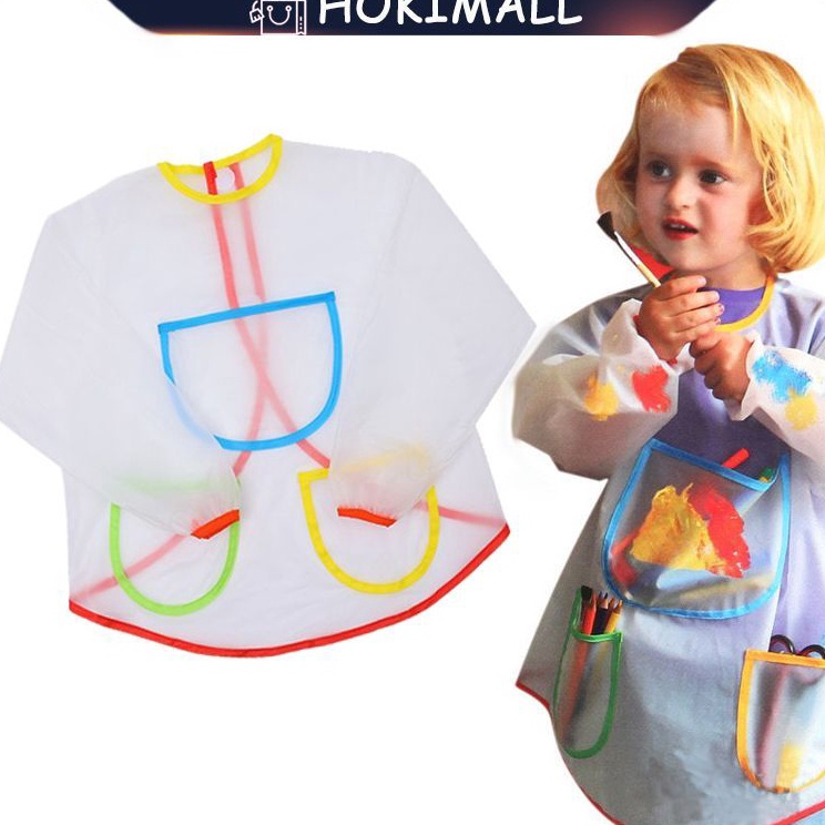 

Best Deals Apron Lukis Anak Lengan Panjang AntiAir Celemek Melukis Waterproof Kids Painting Art Smock Kids