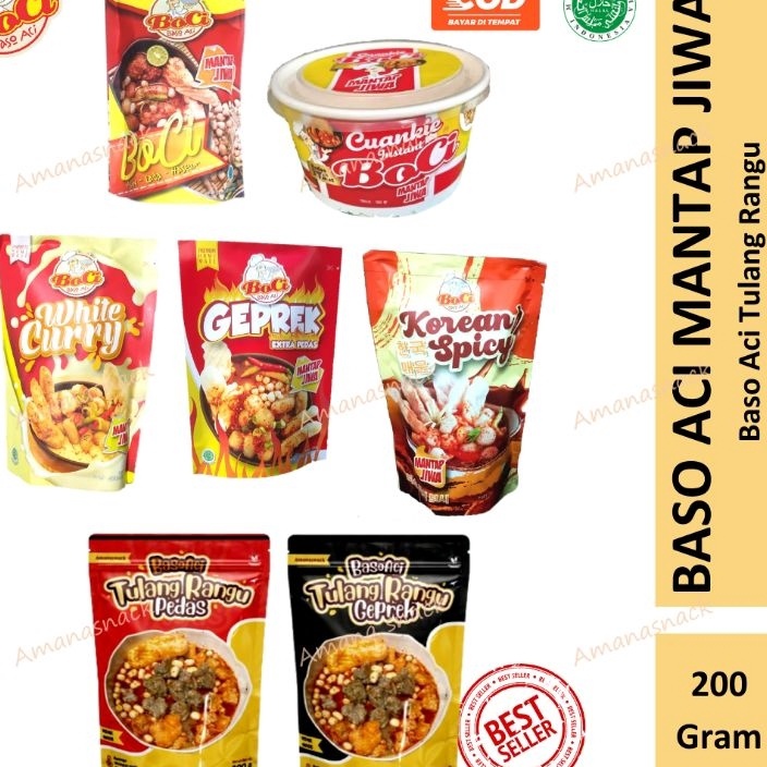 

C6369 BOCI Baso aci Geprek white curry korean spicy mantap jiwa toping cuanki lidah tahu sukro cikur empod pedas siomay goreng dan Cuanki boci