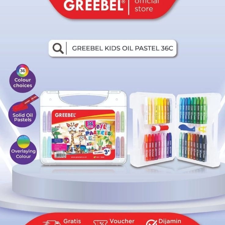 

Grosir Terbatas GREEBEL Crayon 36 warna Oil Pastel Greebel 36 Warna