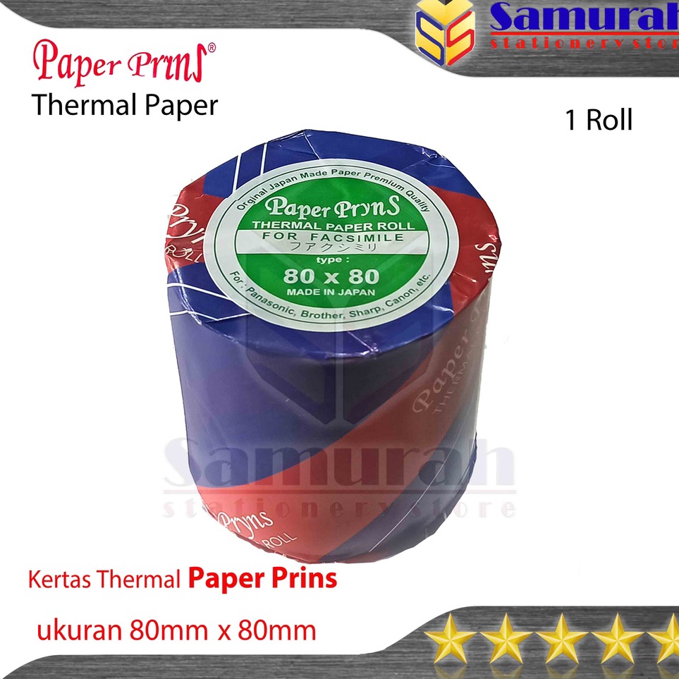 

Kejutan Promo Kertas Thermal PaperPryns 8 x 8 mm Struk Kasir Roll Paper Prins 8x8 Kertas Rol Print 88 Termal 88