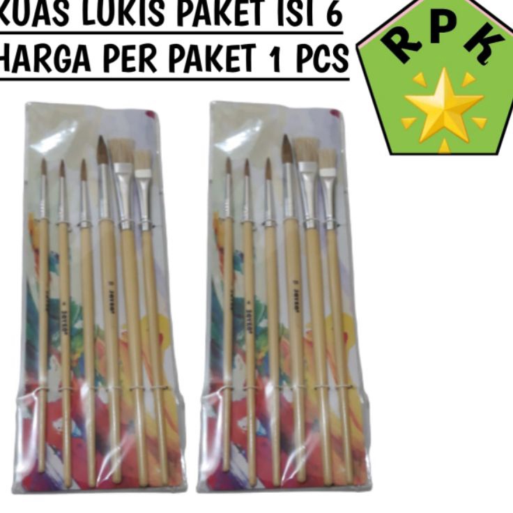 

Kejar Obral Kuas Lukis paket isi 6