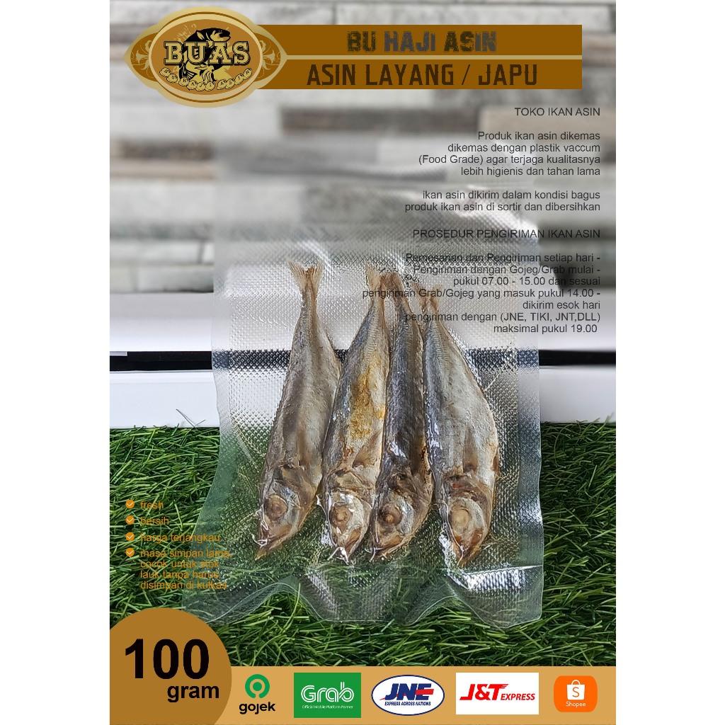 

Ikan Asin Bandung Layang 100 Gram BUAS | Ikan Asin Bandung | Ikan Asin Layang | Ikan Asin Japu