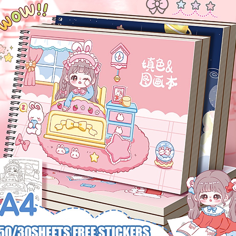 

Ready Berkualitas Buku MewarnaiA4Buku Gambar AnakA4 Buku Mewarnai