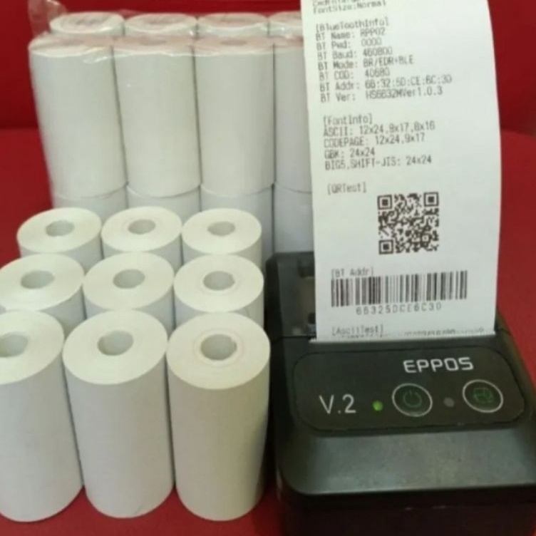 

Diskon Ekonomis Kertas kasir thermal 58x3 full tanpa core paket 1 roll