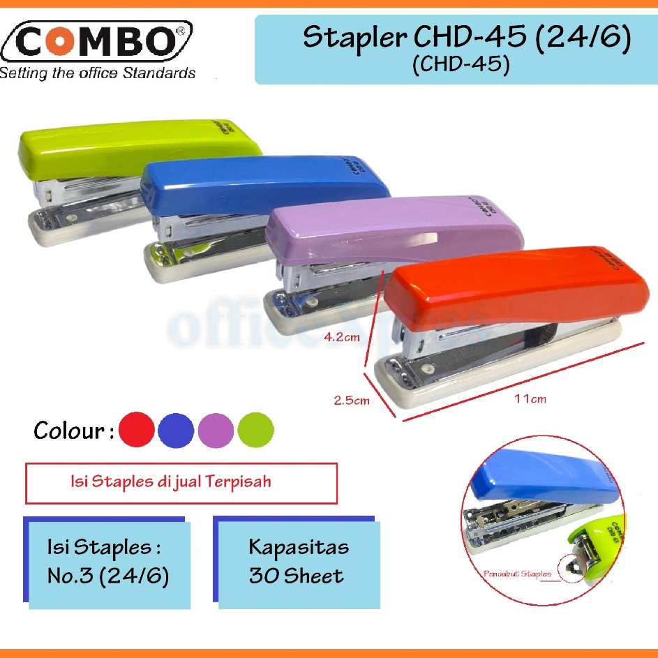 

Model Terpopuler Stapler HD45 Stapler Besar Alat Staples No3 Hekter CHD45 Combo