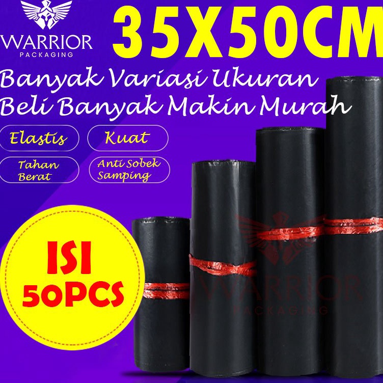 

Promo Belanja Fumu packing polymailer kantongplastik Baju Olshop 35x5cm Hitam Ekonomis Isi 5pcs Tahan Air