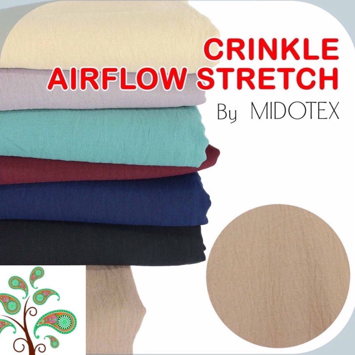 COD NEWPRODUCT Multi Kain crinkle CEY air flow stretch MIDOTEX airflow crinkel cringkel kringle ecer