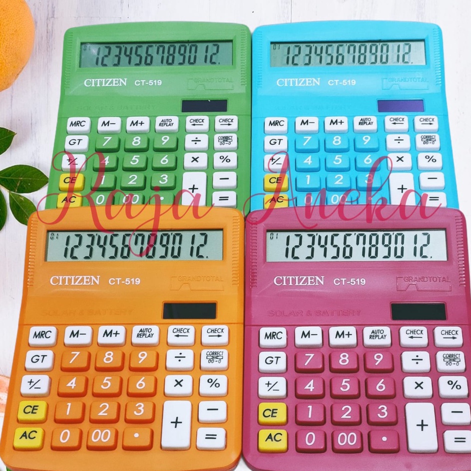 

Baru Kekinian Kalkulator Citizen 519 Warna CT519 KALKULATOR MEJA DAGANG CALCULATOR 12 DIGIT CT519 CITIZEN519
