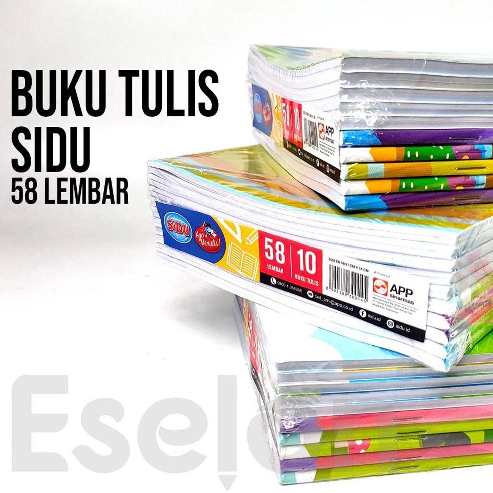 

KODE M17L 1pcs Buku Tulis SIDU Garis 58lembar 1pack Buku Tulis SIDU 58lembar