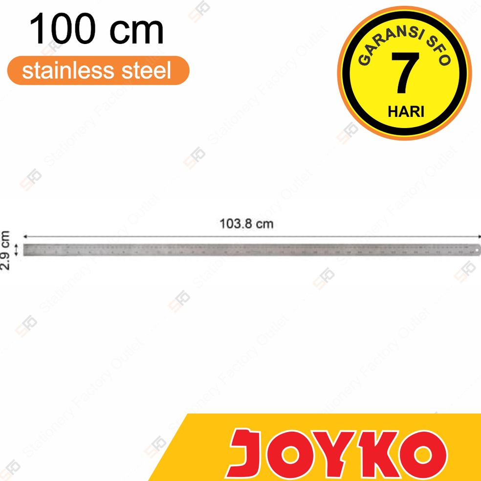 

KODE B63J Penggaris Besi Joyko 1cm RLST1 Stainless Steel Ruler 1 cm