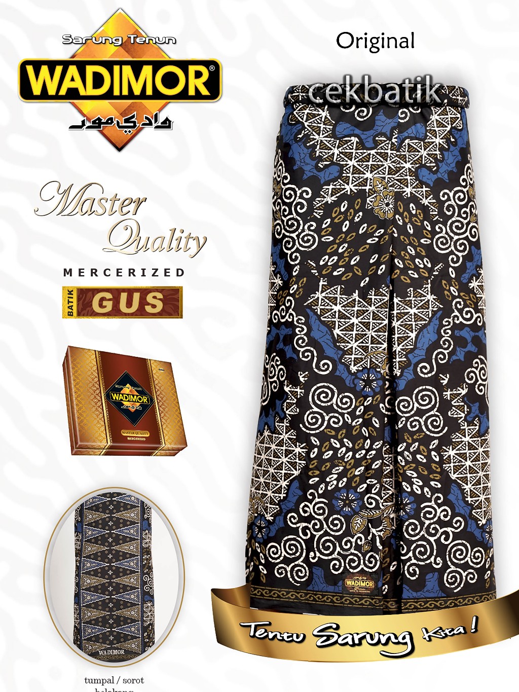 Sarung Tenun Wadimor MASTER QUALITY BATIK GUS ( gus igdam series Batik Laseman )