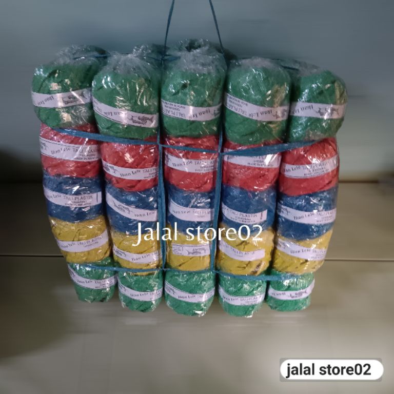 

KODE D56V Tali rafia tali pengikat 5 pack 5 roll gulung dari bahan plastik gulungan kecil