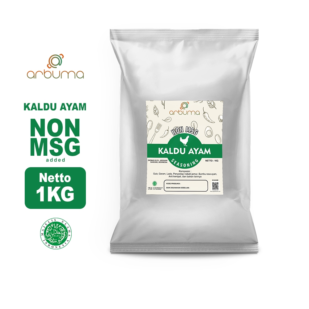 

ARBUMA Seasoning Kaldu Ayam Non MSG 1Kg Halal Bumbu Masak Dapur Bubuk Instan Tabur Premium