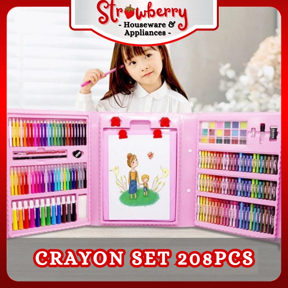 

KODE N4Q3 Crayon Anak Pengasah 28pcs Set Alat Menggambar Melukis Anakanak Crayon Cat Air Pensil