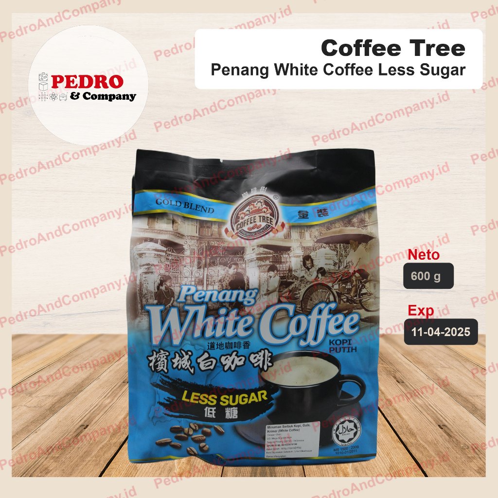 

Coffee tree penang WHITE COFFEE LESS SUGAR kopi putih 600 gram isi 15