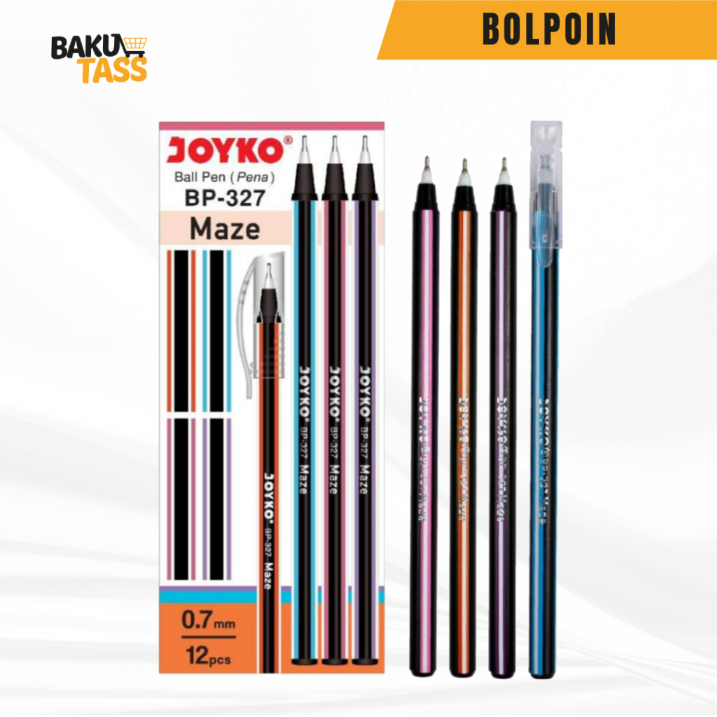 

BAKULTASS Bolpoin Joyko Pulpen Ulir Kecil 1 Lusin Isi 12 Pcs Ballpoint Tinta Biasa Terlaris