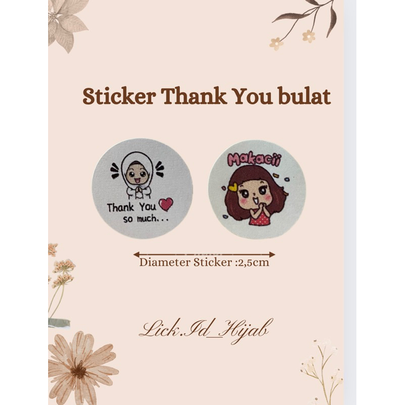 

Sticker Thank You Bulat ( 1pcs)