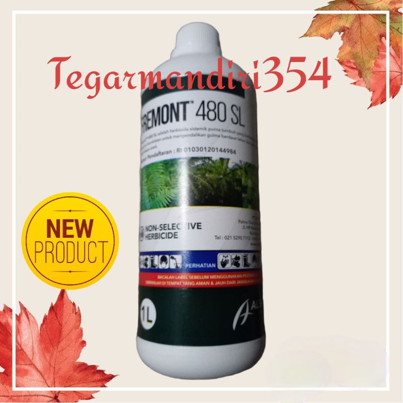Herbisida fremont 480sl 1liter sejenis roundap gliposat 480sl obat rumput mati sampai akar fremon 1l