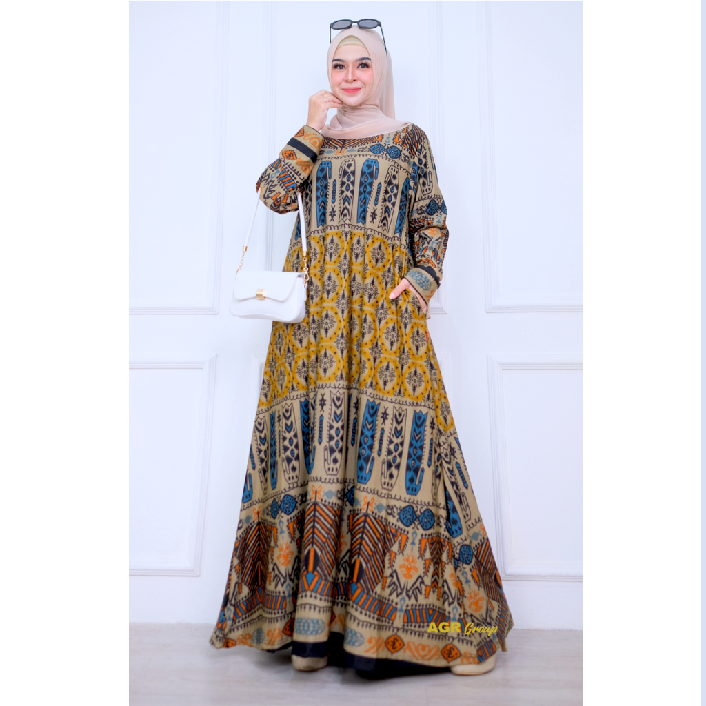 [BISA COD] GAMIS JUMBO BIG SIZE CALVIN JEANS MOTIF BATIK SIZE S/M L/XL LD 98 110 120 130 MIJAH DRESS