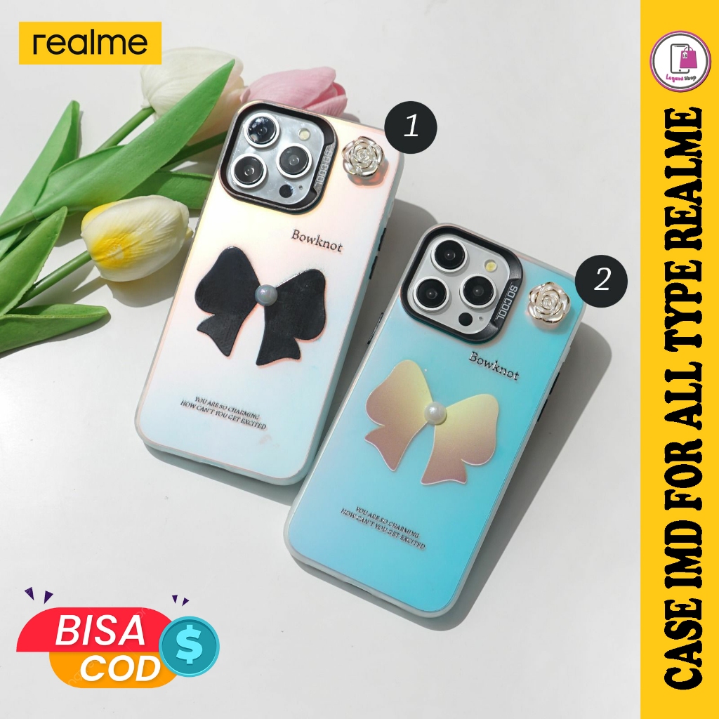 CASE HOLOGRAM MOTIF FLOWER AND DIAMOND LUCU IMD-04 FOR TIPE REALME EALME C11 REALME C12 REALME C15